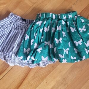 Crewcuts Green Floral and Striped Diaper Covers
